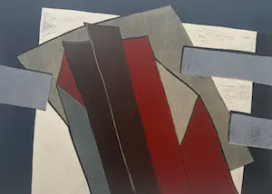 AcheterDick Meeldijk - handgesigneerde houtsnede | 'Compositie met balken' | 1973? Enchérissez de 1!