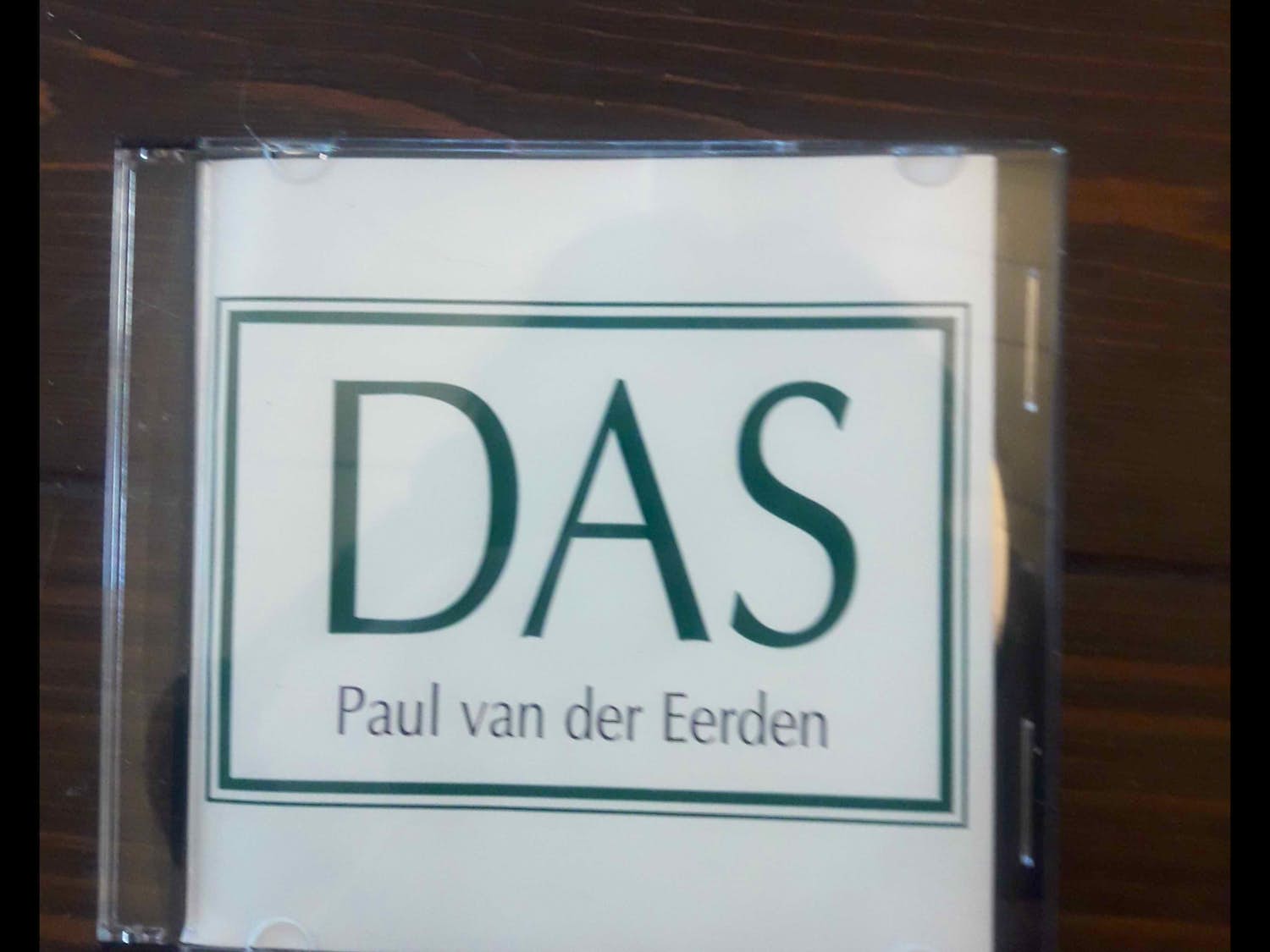 Paul van der Eerden - DAS; Lot van 2 items, gedicht en CD verkocht voor € 1!