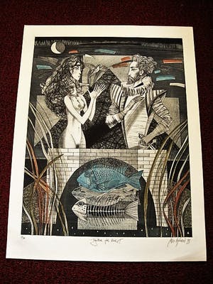 Niet of onleesbaar gesigneerd - Oosteuropees Groot gesigneerd Litho "Forever Together I" kopen? Bied vanaf 10!
