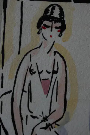 Kees van Dongen - Pochoir - In het park - 1925 kopen? Bied vanaf 300!