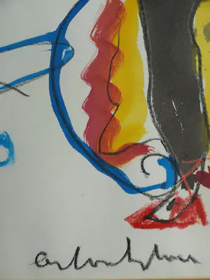 Anton Heyboer - Ingelijst & groot , Pastel & acryl, Can Can danseressen in Parijs kopen? Bied vanaf 300!