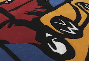 Herman Brood - Handgeknoopt scheerwollen kleed, VW Beetle (Zeer groot) kopen? Bied vanaf 500!