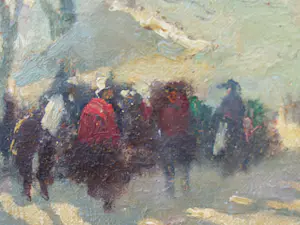 Willem Knip - Winters tafereel. kopen? Bied vanaf 200!