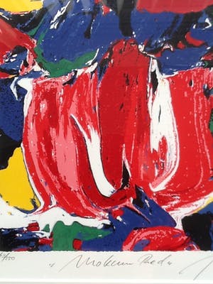 JAS - MOKUM RED, zeefdruk (mooi ingelijst) kopen? Bied vanaf 40!