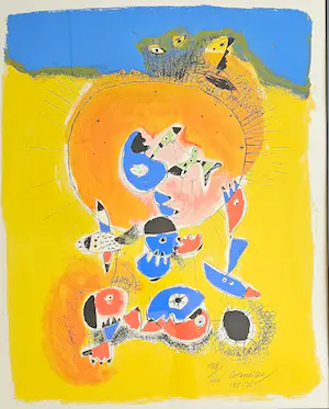 AcheterCorneille - Grafiek - handgesigneerd - ingelijst - 1986? Enchérissez de 1!