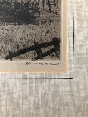 Hendrik de Laat - Kerktoren St. Michielsgestel - Ets kopen? Bied vanaf 1!