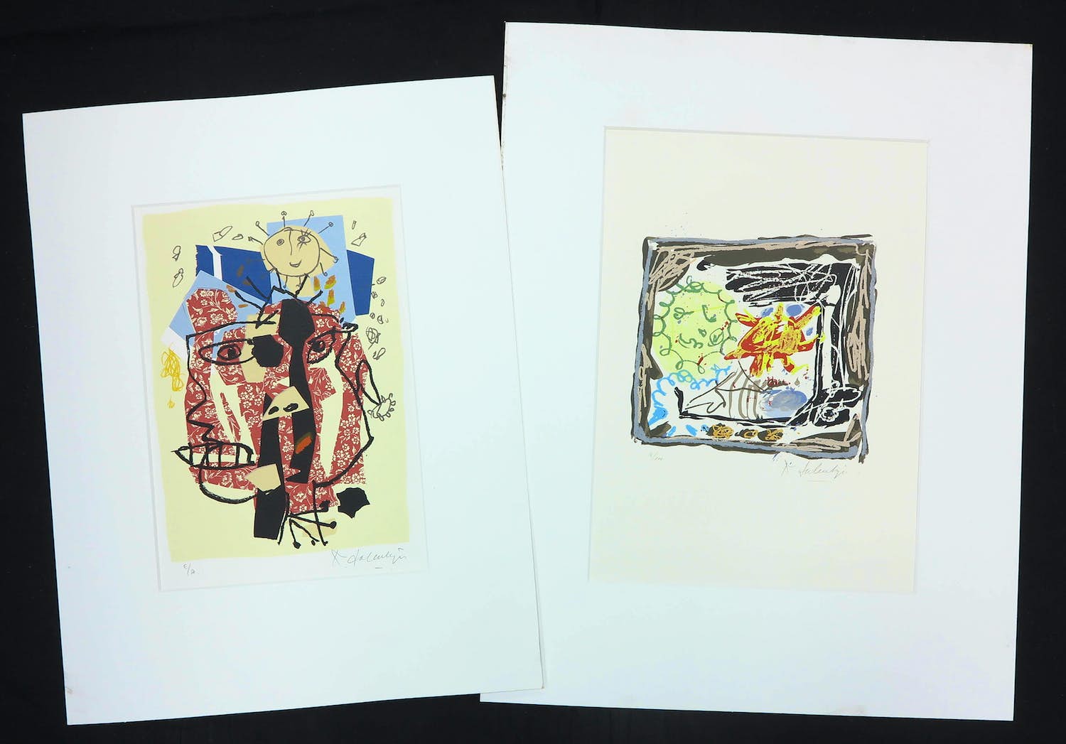 Kees Salentijn - Lot van twee zeefdrukken kopen? Bied vanaf 1!