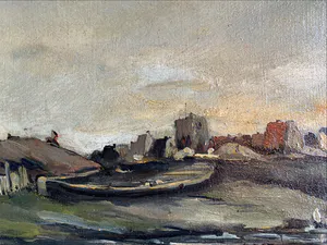 Antoon Markus - Riviergezicht met scheepshelling kopen? Bied vanaf 85!