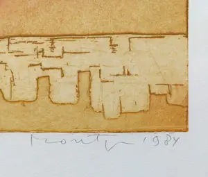 Jan Montyn - Zonnestad, aquatint ets kopen? Bied vanaf 125!