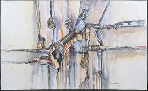 Humphrey Tawjoeram - Aquarel, Abstracte compositie kopen? Bied vanaf 1!