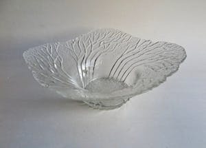 Walther glas - Schaal - Geslepen & Gesatineerd Kristalglas - Decor Bomen in reliëf kopen? Bied vanaf 1!