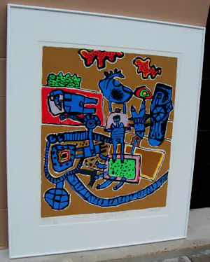 Corneille - Ingelijste litho: Les jeux de l'été - 1983 kopen? Bied vanaf 399!