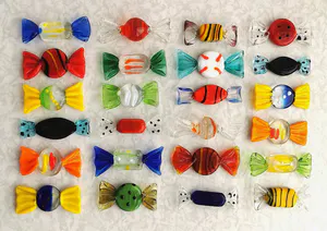 Seguso - 24x Murano Glas Snoepjes / Bonbons / Sweets - Vintage Kunst Venetië kopen? Bied vanaf 70!