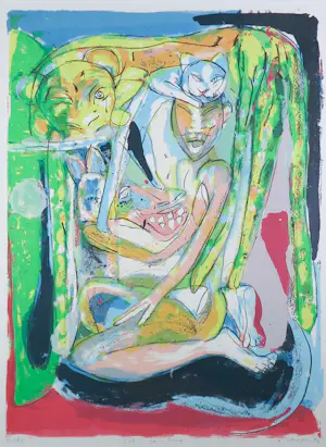 Anton Vrede - Zeefdruk, Ool - ya - hoo - Ingelijst (Groot) kopen? Bied vanaf 60!