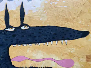 Gert Strengholt - Gemengde druktechniek op papier | 'Nasty dogs 4' | 2011 (FRAAI INGELIJST) kopen? Bied vanaf 10!