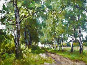 Jan van Vuuren - Pad met bomen verkocht voor € 550!