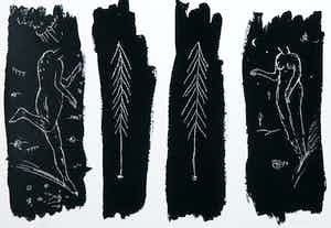 Henk Visch - Zeefdruk, Zonder titel verkocht voor € 35!