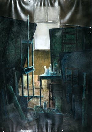 Tanja van Rees-Swart - Gemengde techniek op papier, Z.T. (Schildersatelier) (Groot) kopen? Bied vanaf 1!