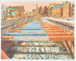 Mia Westerhof - Zeefdruk, Forum - Ingelijst kopen? Bied vanaf 1!