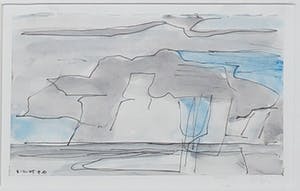 Paul Overhaus - Aquarel en pen op papier, IJsselmeerstudies - Ingelijst kopen? Bied vanaf 1!