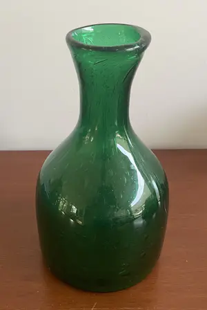 Max Verboeket - Flesgroene vaas uit de Antiqua serie - Royal Leerdam Kristalunie kopen? Bied vanaf 20!