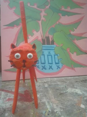 Peter Bastiaanssen - Houten kat zonder titel kopen? Bied vanaf 380!