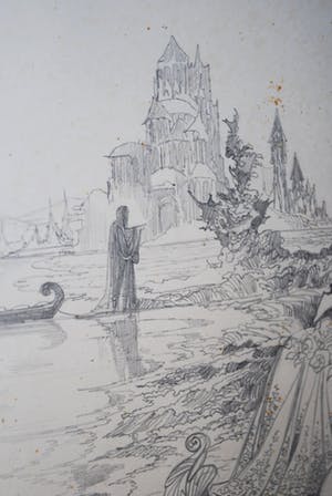 Harry Balm - potloodtekening + schilderij - beiden ingelijst kopen? Bied vanaf 40!