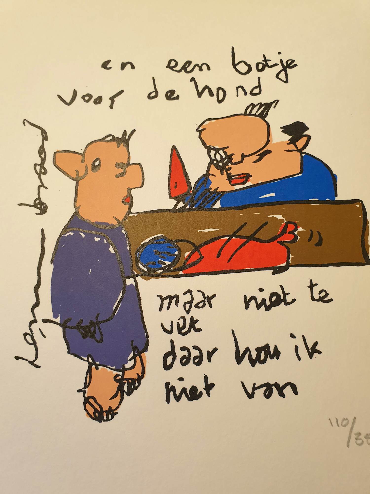 Herman Brood - Botje voor de Hond - nr 110/350 verkocht voor € 55!