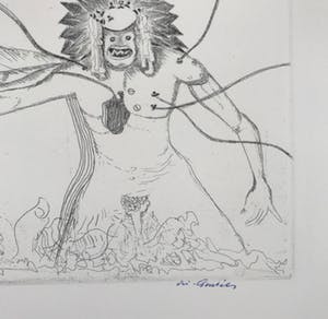 Vic Gentils - Gesigneerde ets - 1981 - 'De Spinnekop' - VII/XX kopen? Bied vanaf 35!