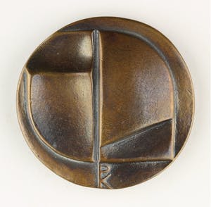 J.W. Victor Hollanders - Bronzen penning: Het woord op afstand, 1990 kopen? Bied vanaf 50!