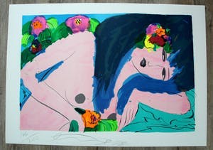 Walasse Ting - litho: naakt - 1988 - laatste exemplaar kopen? Bied vanaf 575!