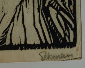 Nikolaas Eekman - Houtsnede , “Man en Vrouw” – gesigneerd – ca 1920 kopen? Bied vanaf 10!