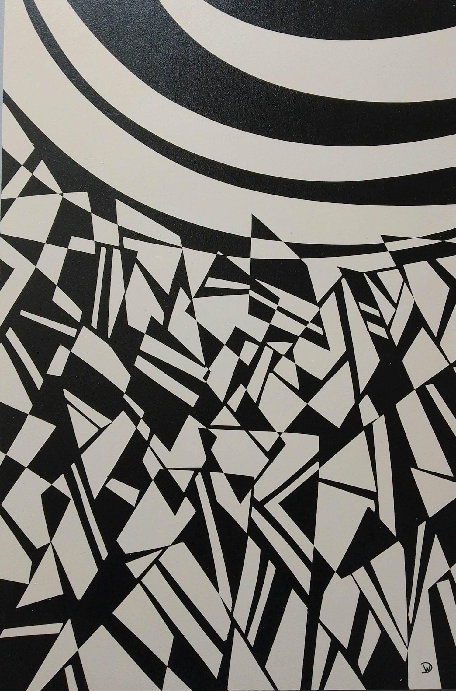 Wiesje van Dam - Abstract mountainlandscape kopen? Bied vanaf 49!