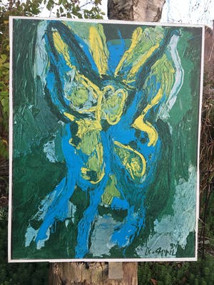 Karel Appel - Zeefdruk op linnen kopen? Bied vanaf 75!