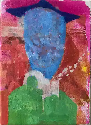Paul Louis van den Bergh - "Docent" - Acryl op doek - Gesigneerd. verkauft für € 100!