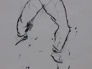 Herman Bieling - De bokser - Inkttekening kopen? Bied vanaf 30!