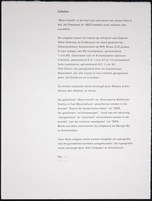 Jef Diederen - 7 Litho's naar teksten van Lucebert kopen? Bied vanaf 200!