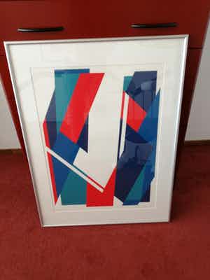 Henk van Trigt - Echt prachtige constructive compositie uit 1988 verkocht voor € 75!