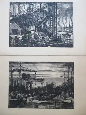 Jan Poortenaar - Scheepswerven Newcastle - 2 Litho's verkauft für € 45!