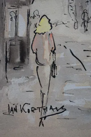 Jan Korthals - St.Denis Parijs, wandelaars circa 1952 kopen? Bied vanaf 95!