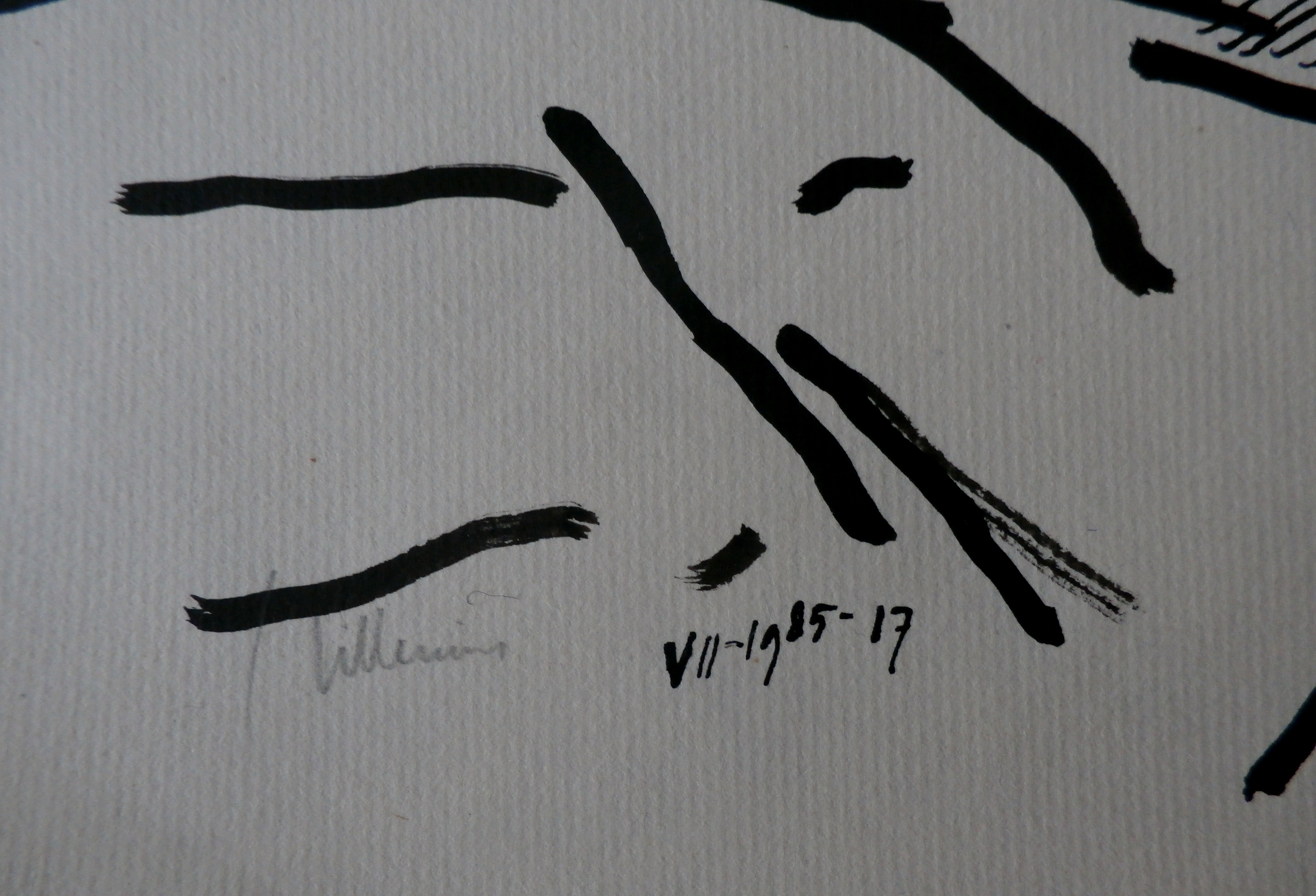 Jaap Hillenius - stifttekening - 1985 kopen? Bied vanaf 35!