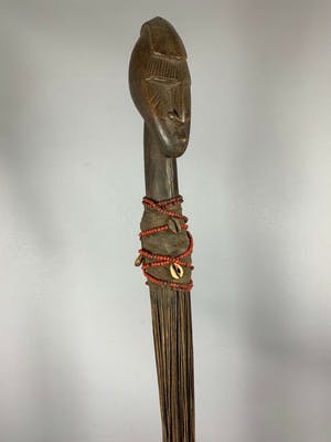 Dogon - 201218 - Old Tribal used African Dogon broom with head - Mali. kopen? Bied vanaf 65!