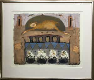 Liesbeth Rahder - z.t. | kleuren zeefdruk - ingelijst (groot) verkocht voor € 79!