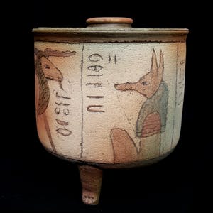 Klaas de Boer - Pot Farao - op 3 poten met losse deksel kopen? Bied vanaf 150!