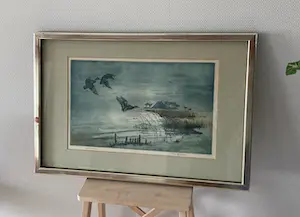 Abe Gerlsma - Ingelijste kleurenets, Iere Moarn kopen? Bied vanaf 80!