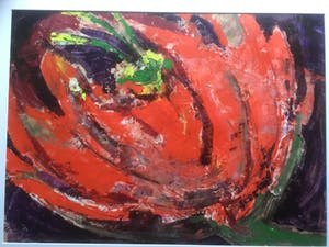 Niet of onleesbaar gesigneerd - Bloeiende tulp kopen? Bied vanaf 10!