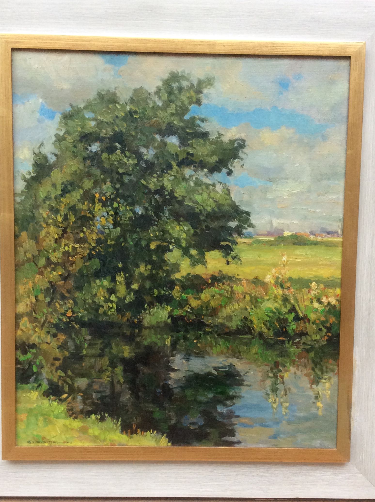 Max van der Wissel - Landschap met dorp Groninger ploeg 1944 kopen? Bied vanaf 345!