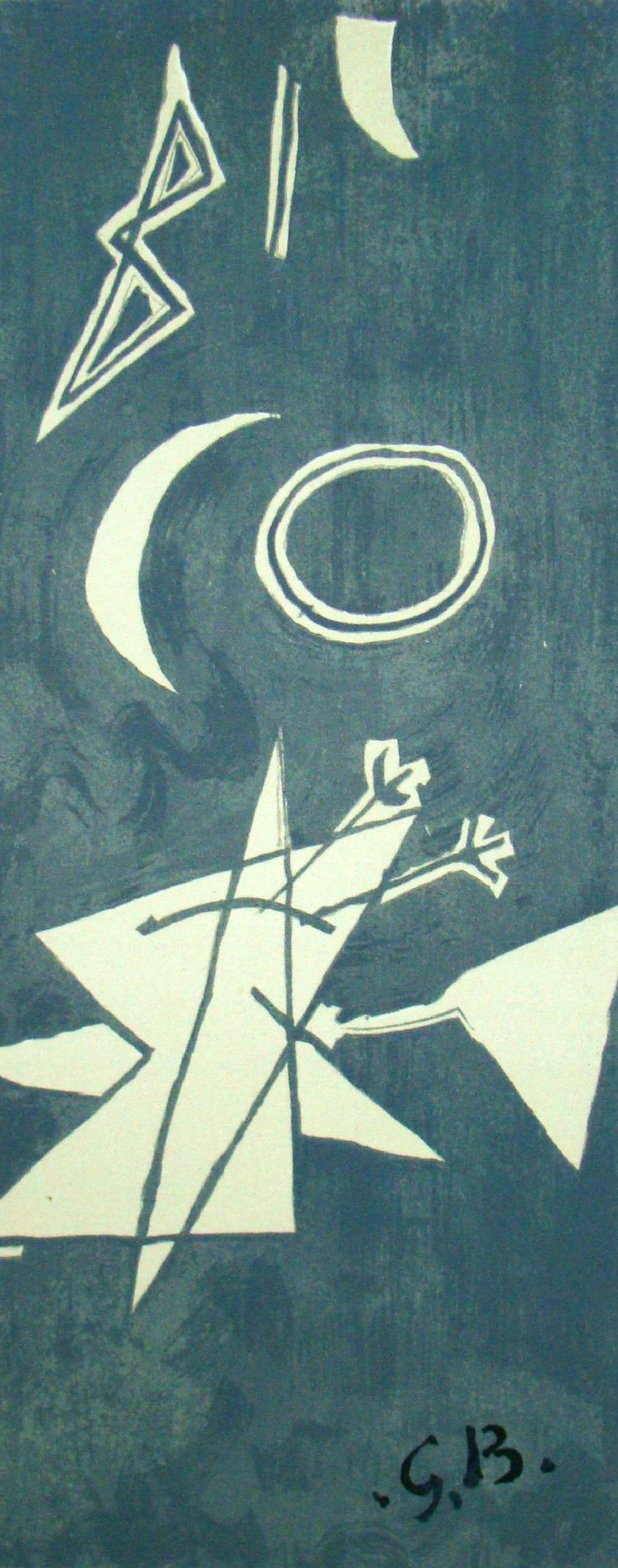 Georges Braque - Ciel gris II. - 1959 - Originele lithografie - met monogram - Mourlot kopen? Bied vanaf 100!
