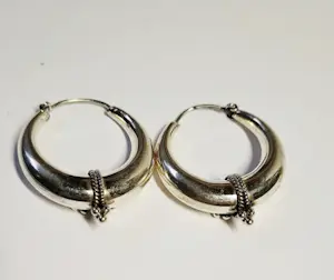 nieuw  zilveren handgemaakte vintage etnische stijl hoepels oorbellen kundal, kopen? Bied vanaf 50!
