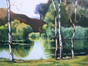 Niet of onleesbaar gesigneerd - Berken aan het water Joop de Graaf(1983-1911) kopen? Bied vanaf 1!